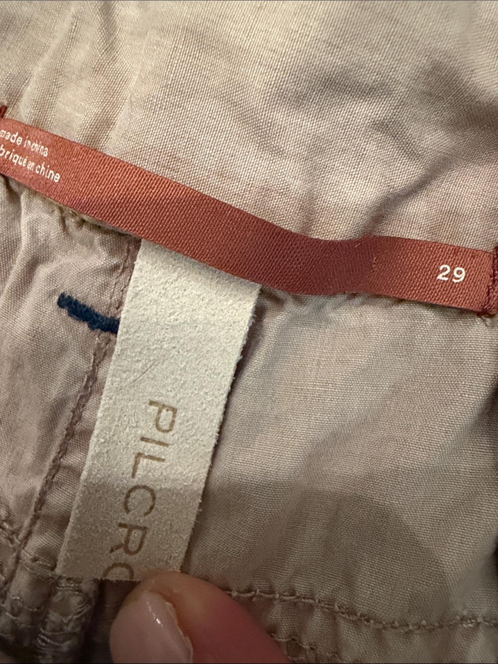 Pilcro Light pink Cargo Pants with Drawstring Ankles - Picture 4 of 6